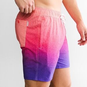 Buckle Departwest Gradient Neon Stretch Swim Trunks Sz L